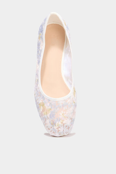 Ballerines brod&eacute;es multicolore femme