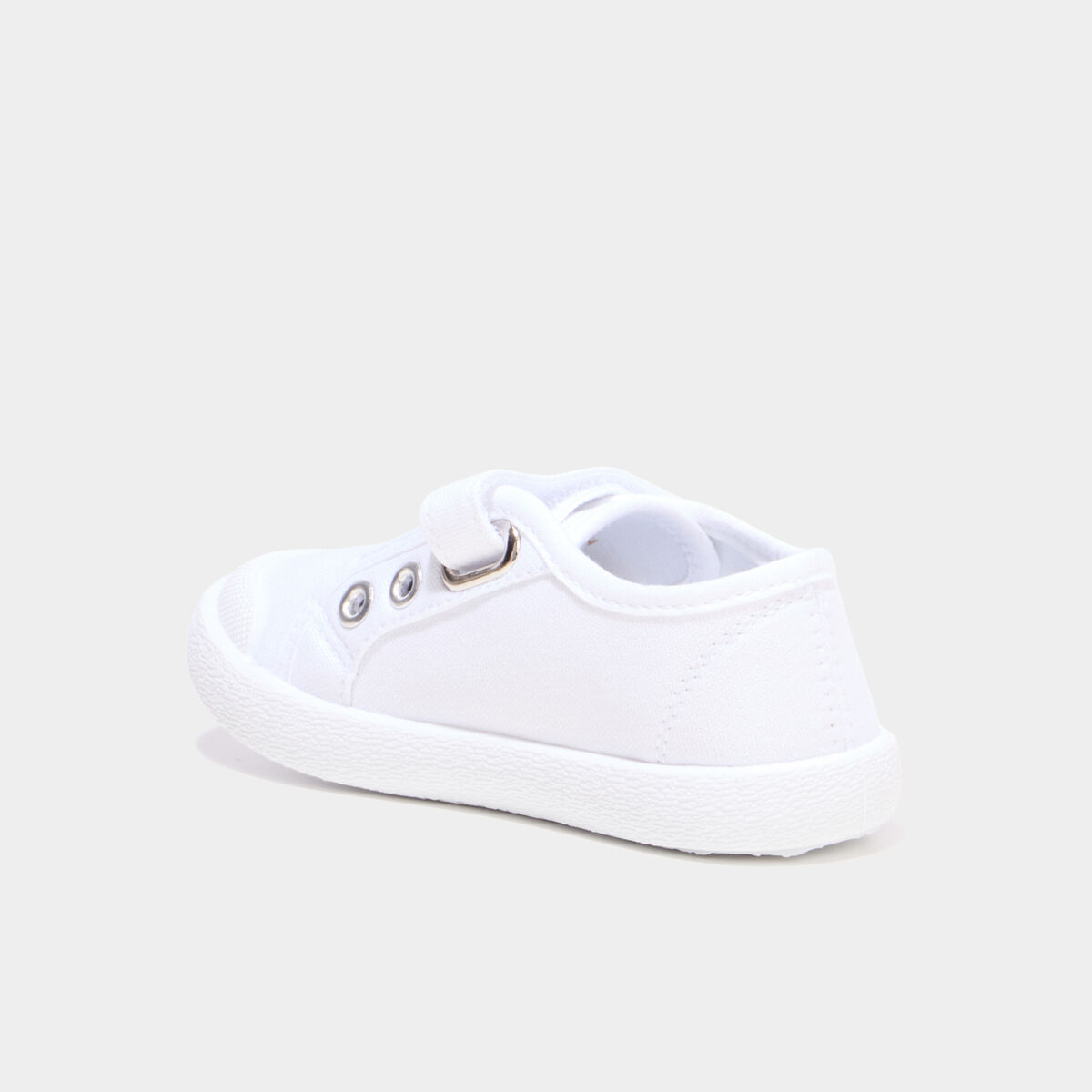 Tennis basses en toile bout renforc&eacute; blanc gar&ccedil;on