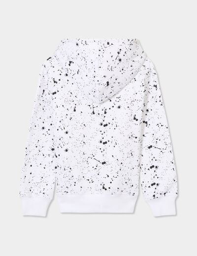 Sweat hoodie à capuche Minecraft blanc garçon