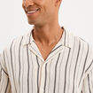 Chemise coton col cubain manches courtes ivoire homme