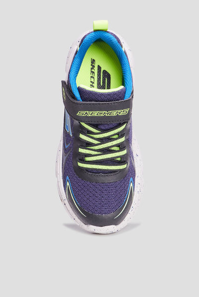 Baskets running Skechers Wavertronic bleu garçon
