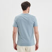 T-shirt droit en coton manches courtes gris homme