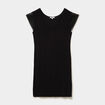 Chemise de nuit manches courtes dentelle noir femme