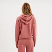 Sweat hoodie manches longues &agrave; capuche vieux rose femme