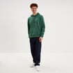 Sweat molleton &agrave; capuche hoodie vert menthe homme
