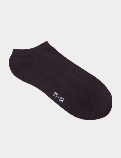 Lot 5 paires chaussettes invisibles noir mixte