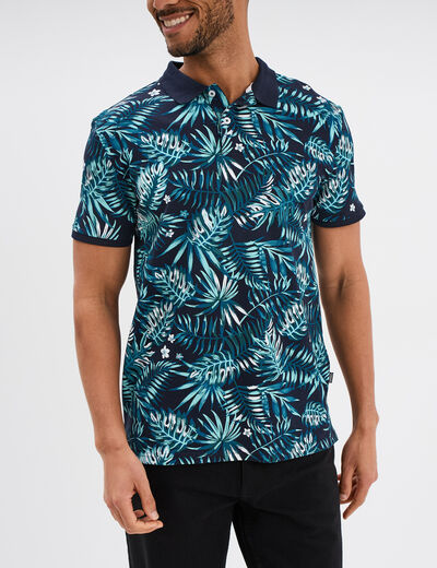Polo manches courtes Creeks bleu foncé homme