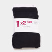 Lot de 2 collants 40D noir femme