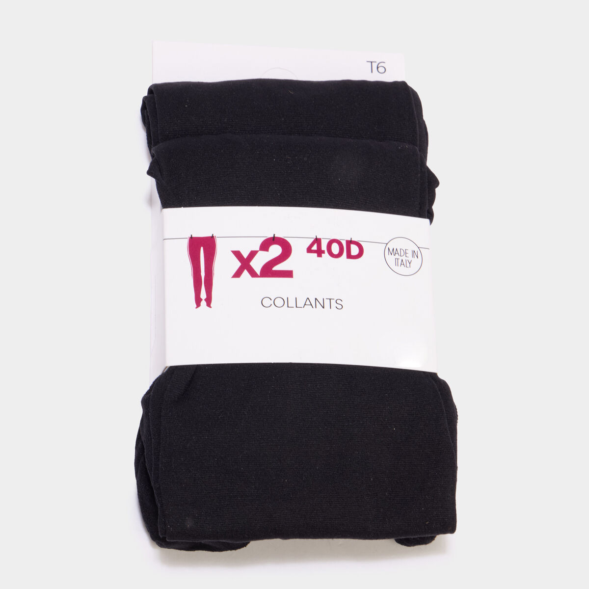 Lot de 2 collants 40D noir femme