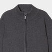 Gilet zippé col montant coton gris foncé garçon
