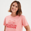 T-shirt manches courtes Tic et Tac rose saumon femme