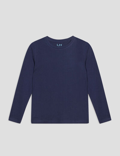 T-shirt manches longues bleu marine garçon