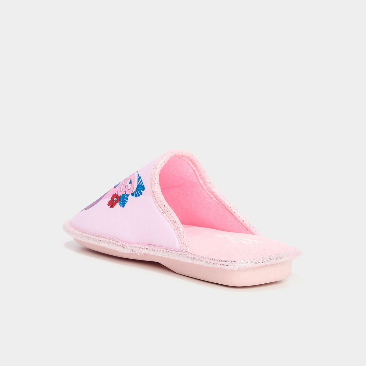 Chaussons mules Stitch rose femme