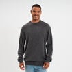 Pull col rond manches longues gris fonc&eacute; homme
