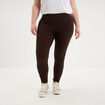 Legging avec taille &eacute;lastiqu&eacute;e marron fonc&eacute; femme grande taille
