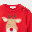 Pull de No&euml;l manches longues rouge b&eacute;b&eacute; gar&ccedil;on