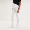 Legging grossesse en coton blanc femme maternit&eacute;