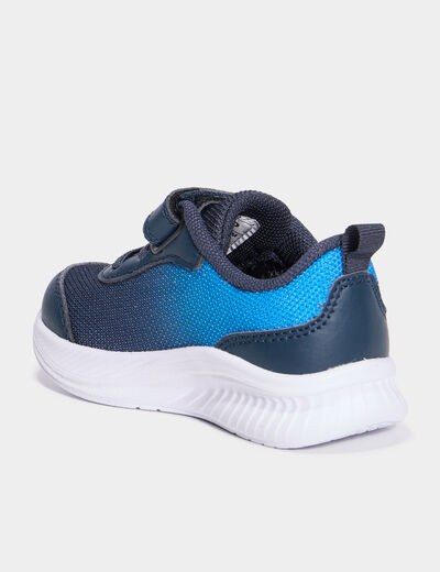 Baskets running à scratchs bleu bébé garçon