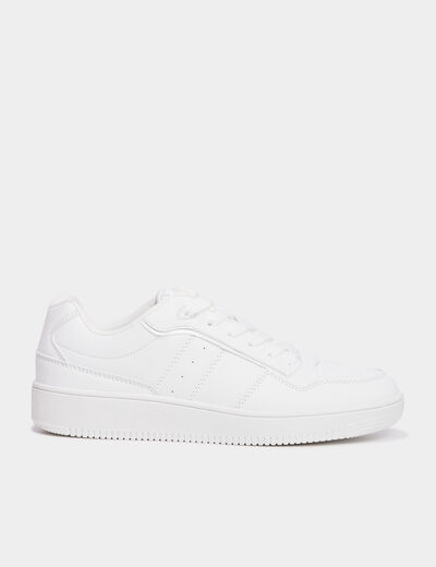 Tennis basses semelle &eacute;paisse Creeks blanc femme