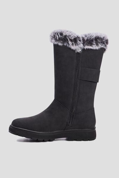 Bottes fourrées noir femme