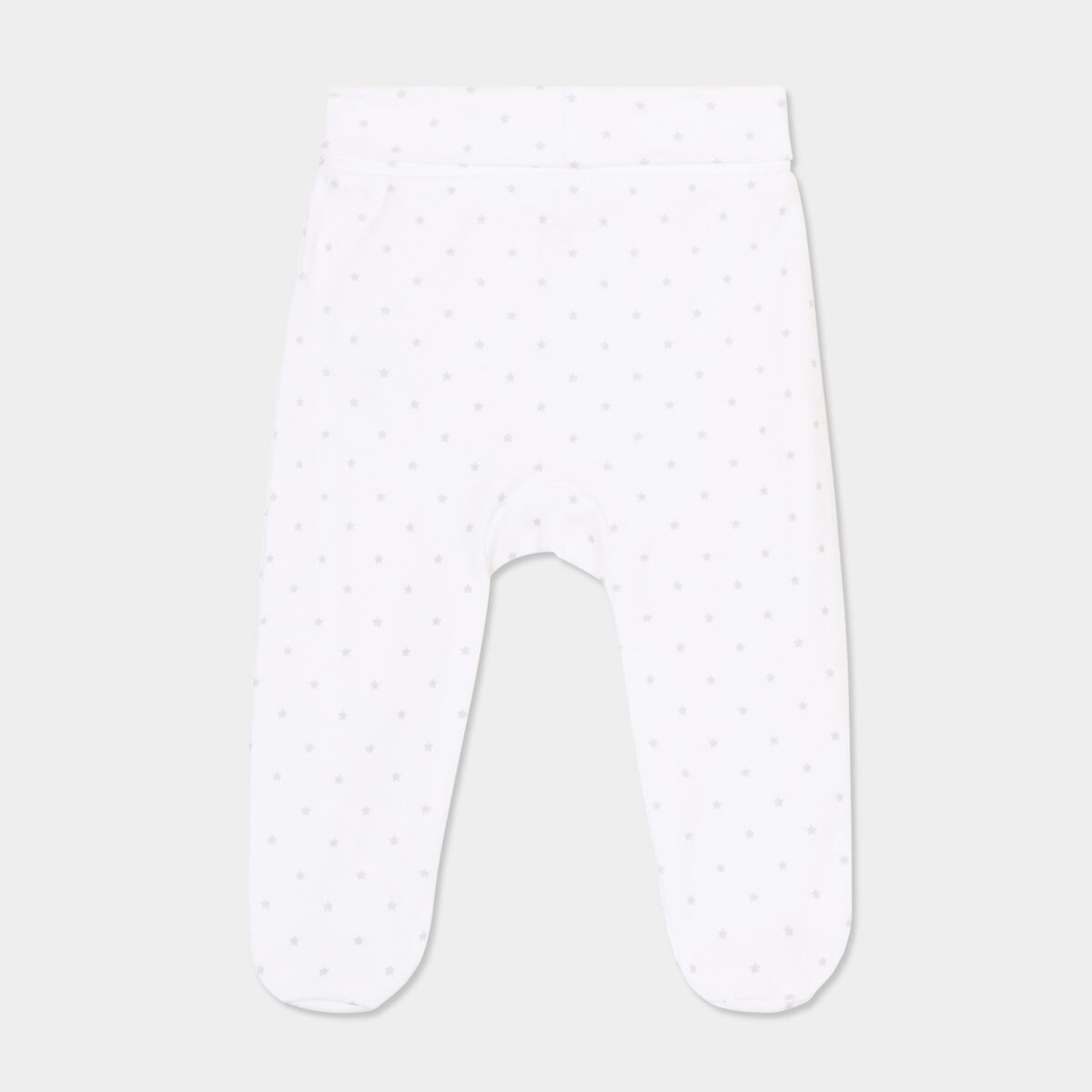 Lot 2 pantalons naissance coton blanc b&eacute;b&eacute;