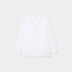 Chemise oversize lin mélangé blanc femme grande taille