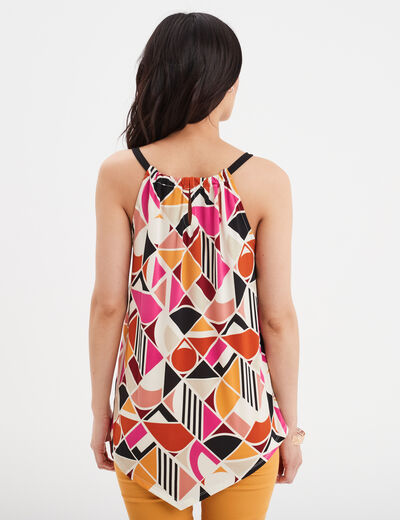 Débardeur asymétrique Mosquitos multicolore femme