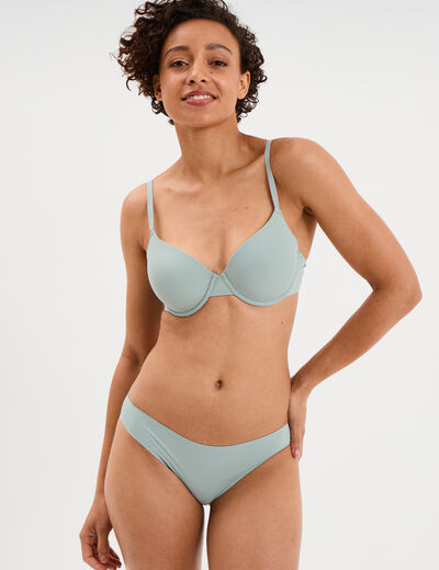 Soutien-gorge corbeille microfibre vert clair femme