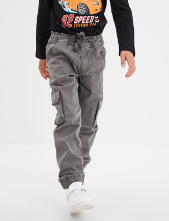 Pantalon jogger gris foncé garçon
