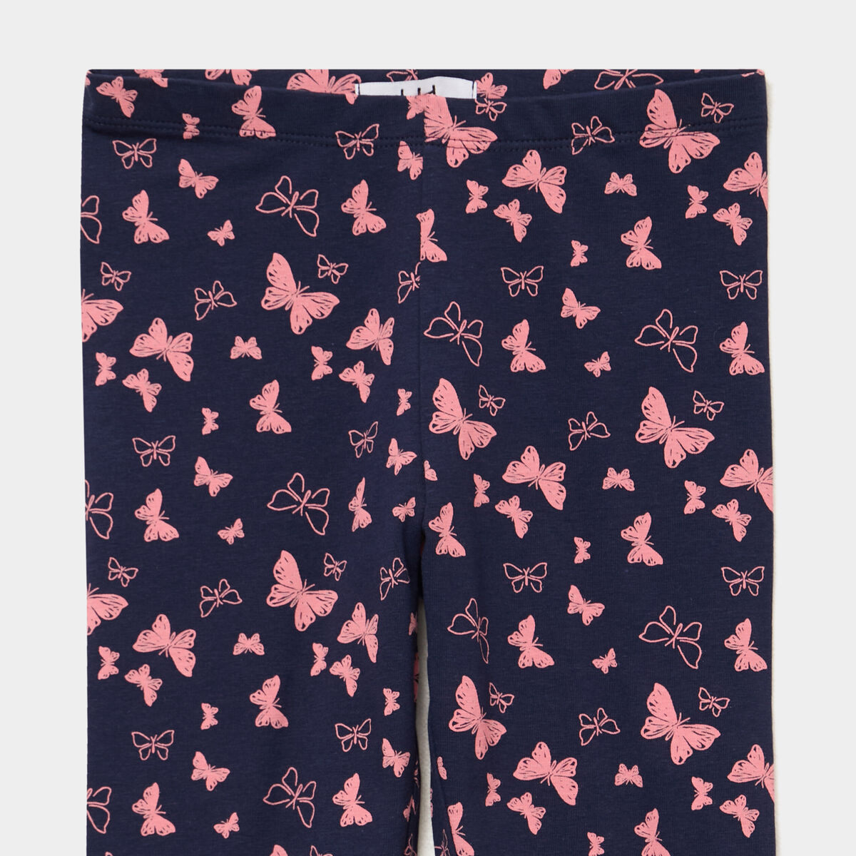 Legging taille &eacute;lastiqu&eacute;e coton bleu marine fille