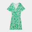 Robe patineuse manches courtes vert femme