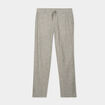 Pantalon chino droit lin mélangé vert kaki homme