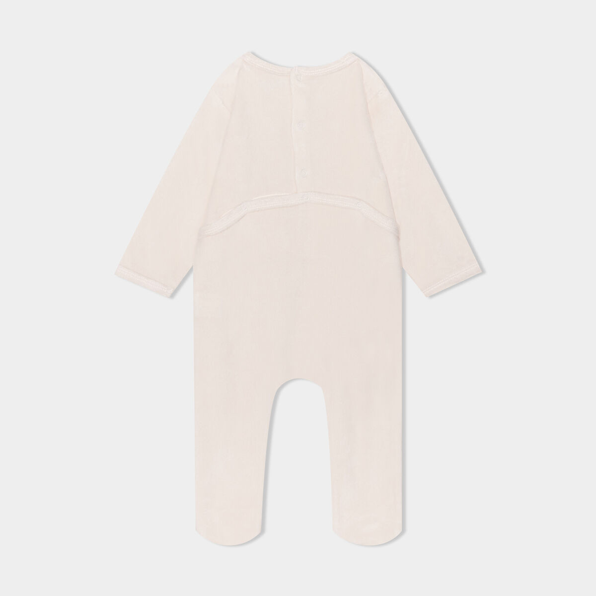 Pyjama dors-bien avec effet velours creme b&eacute;b&eacute;