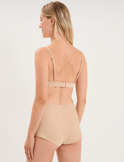 Soutien-gorge triangle bretelles fines beige femme