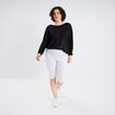 Short legging cycliste coton blanc femme grande taille