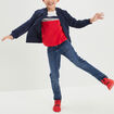 Jeans slim Creeks denim double stone garçon