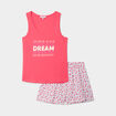 Ensemble pyjama short et débardeur coton vieux rose femme