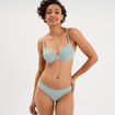 Soutien-gorge corbeille padd&eacute; microfibre vert clair femme