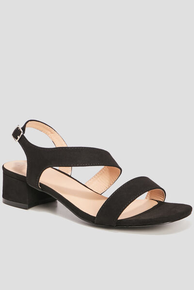 Sandales à talons noir femme