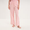 Pantalon de pyjama droit coton ecru femme
