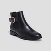 Bottines chelsea plates noir femme