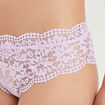 Shorty en dentelle parme femme