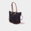 Sac shopper avec bandoulière noir femme