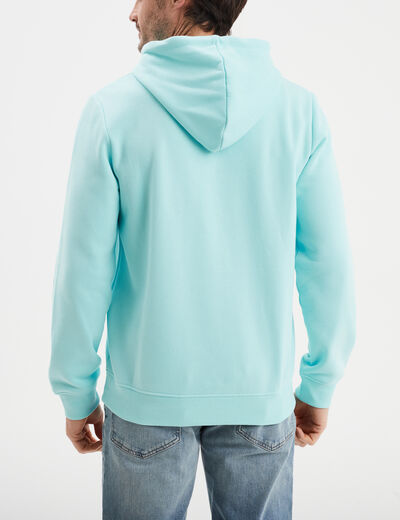 Sweat à capuche hoodie Creeks bleu turquoise homme