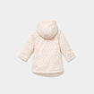 Parka imperm&eacute;able fourr&eacute;e &agrave; capuche bleu marine b&eacute;b&eacute; fille