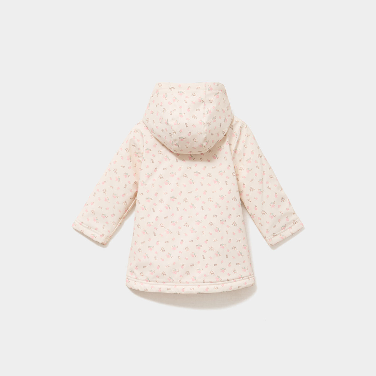 Parka imperm&eacute;able fourr&eacute;e &agrave; capuche bleu marine b&eacute;b&eacute; fille