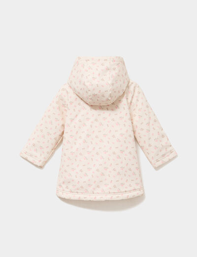 Parka imperm&eacute;able fourr&eacute;e &agrave; capuche bleu marine b&eacute;b&eacute; fille