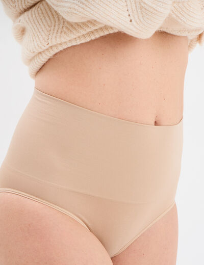 Culotte gainante sans couture beige femme