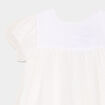 Robe tulle plumetis manches courtes blanc b&eacute;b&eacute; fille