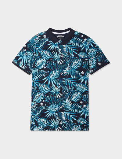 Polo manches courtes Creeks bleu foncé homme
